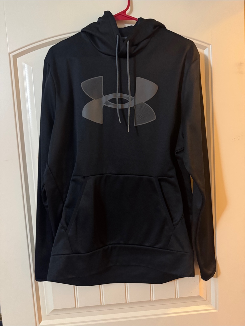 Under Armour Men's Black Crewneck Hoodie with Gray Logo